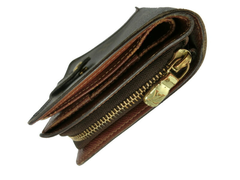 LOUISVUITTON モノグラム コンパクトジップ 中古 ルイヴィトン LV ブランド 2つ折り財布