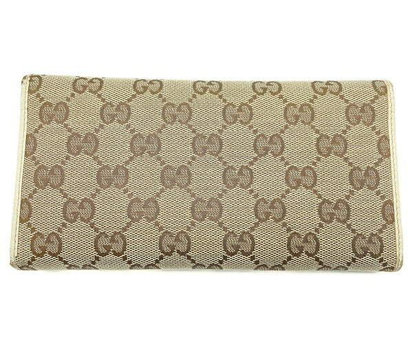 GUCCI グッチ キャンバスGG プリンシー 三つ折り長財布 中古 167468 2778 リボン ウォレット ブランド レディース