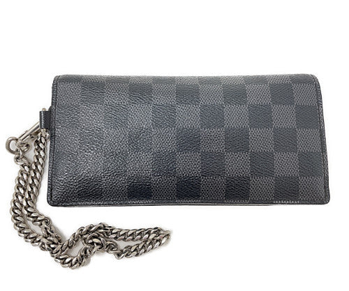 LOUIS VUITTON ルイヴィトン ダミエグラフィット ポルトフォイユ アコルディオン N60023 中古 TH4059 二つ折り長財布 ウォレット メンズ ブランド おしゃれ