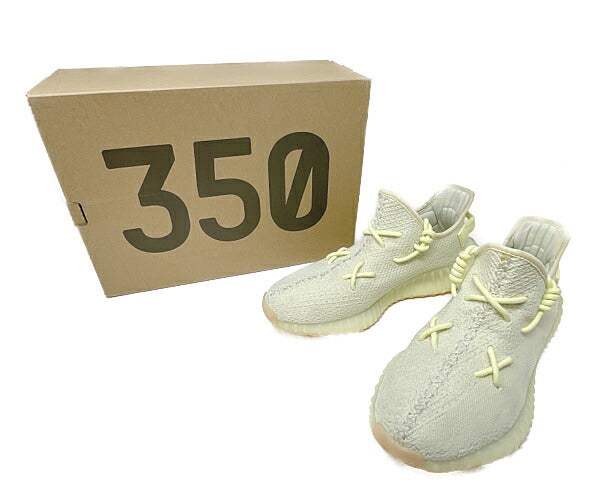 adidas アディダス YEEZY BOOST 350 V2 BUTTER 27cm 中古 F36980 ローカットスニーカー イエロー 黄 メンズ 靴