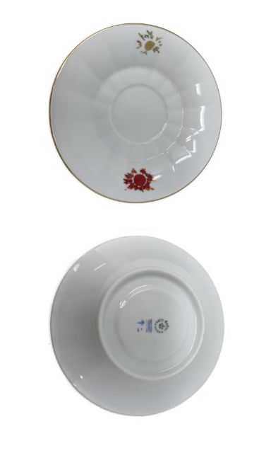 未使用品 Royal Copenhagen 日月天祥富嶽 赤富士 カップ&ソーサー 5客 中古 ロイヤルコペンハーゲン セット 洋食器 ブランド 紅茶 ティー