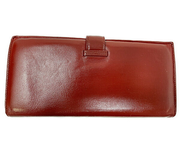 LOEWE ロエベ 二つ折り長財布 中古 レッド 赤 ブランド ウォレット レディース おしゃれ