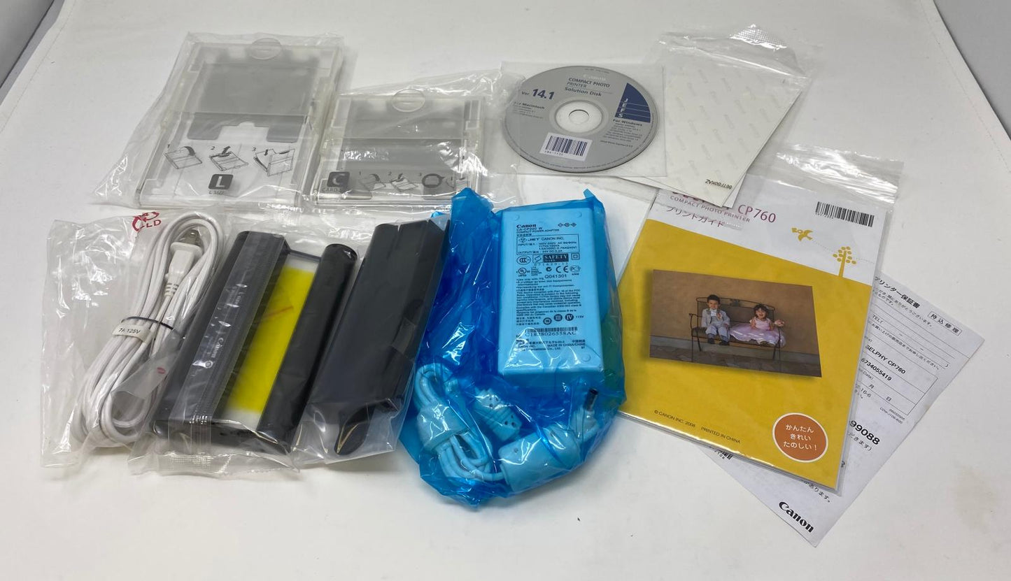 未使用品 CANON コンパクト フォト プリンター CP760 中古 キャノン 写真 印刷 ミニ 簡単 綺麗 思い出 家庭