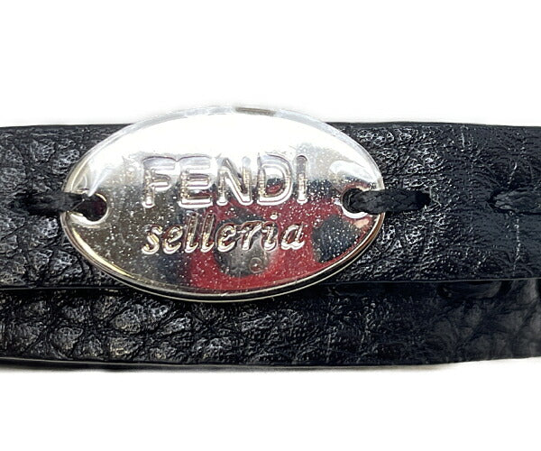 FENDI フェンディ セレリア レザー ブレスレット 中古 ブラック 黒 レディース アクセサリー 腕輪 ブランド おしゃれ