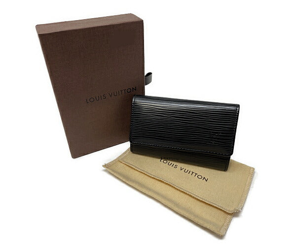LOUIS VUITTON ルイヴィトン エピ ミュルティクレ6 M63812 中古 CA4180 6連 キーケース ブラック 黒 メンズ 美品