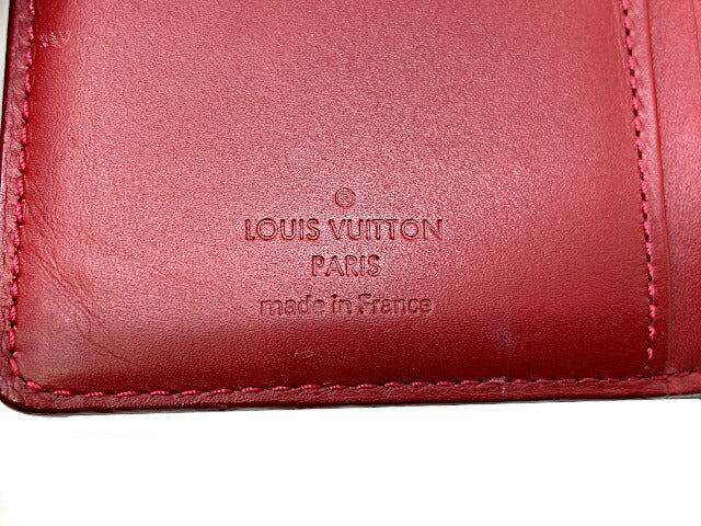 LOUIS VUITTON ルイヴィトン ヴェルニ ポルトフォイユ ヴィエノワ M93528 中古 MI2181 二つ折り財布 がま口 ポムダムール レッド 赤 ウォレット