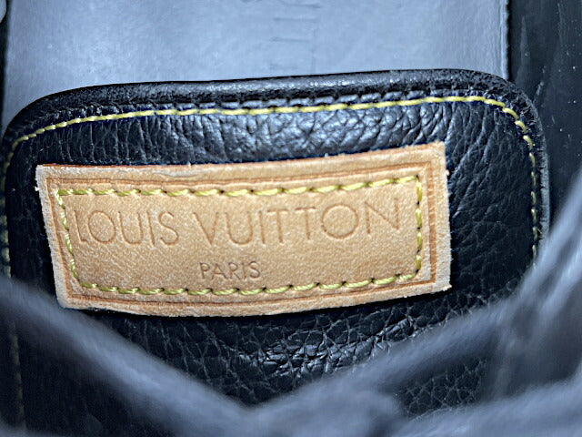 LOUIS VUITTON ルイヴィトン レザー ドライビングシューズ 約24.5cm 中古 TD0075 ローカット スニーカー 靴 レディース ブランド ブラック