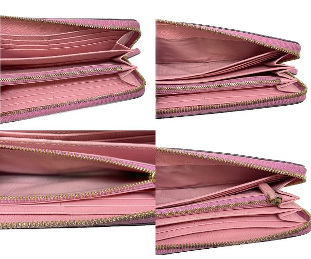 MCM エムシーエム ロゴグラム ラウンドファスナー 長財布 中古 ピンク ウォレット ブランド レディース かわいい