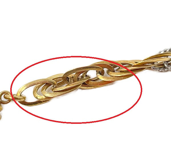 K18 Pt850 トリプレットチェーン ブレスレット 中古 アクセサリー ジュエリー 18金 ゴールド プラチナ 白金