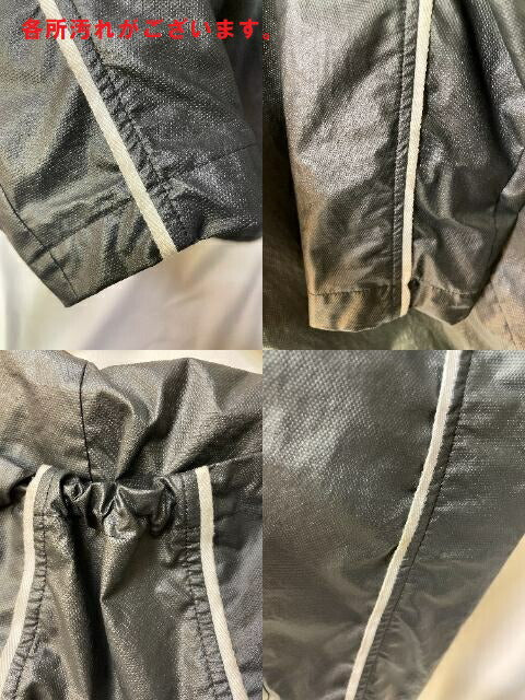 GUCCI ナイロン ジップアップ ジャケット L 中古 グッチ アウター ブランド トップス 服 メンズ フード ブラック