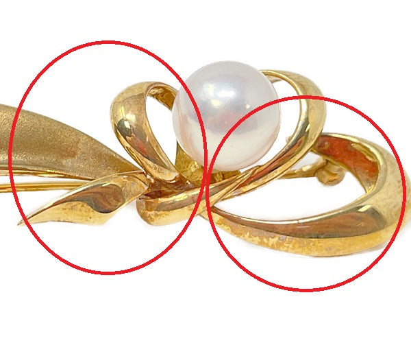 K18 パール 8.8mm ブローチ 中古 アクセサリー ジュエリー レディース 真珠 18金 ゴールド