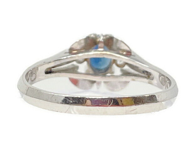 Pt900 ダイヤ0.03ct サファイヤ 0.43ct リング 12号 中古 アクセサリー ジュエリー レディース ダイヤモンド プラチナ