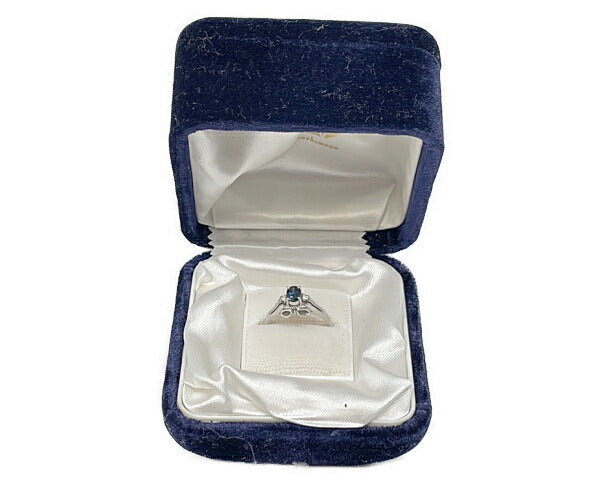 Pt900 ダイヤ0.03ct サファイヤ 0.43ct リング 12号 中古 アクセサリー ジュエリー レディース ダイヤモンド プラチナ