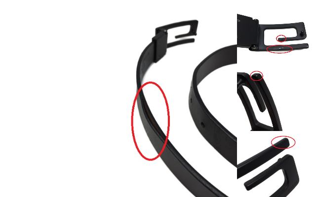 GUCCI レザー Gベルト 中古 グッチ ロゴ ブラック マット ブランド レディース