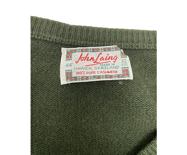 ジョン・レイン カシミヤ 100% セーター 中古 JohnLuing ニット トップス 服 冬 レディース Vネック