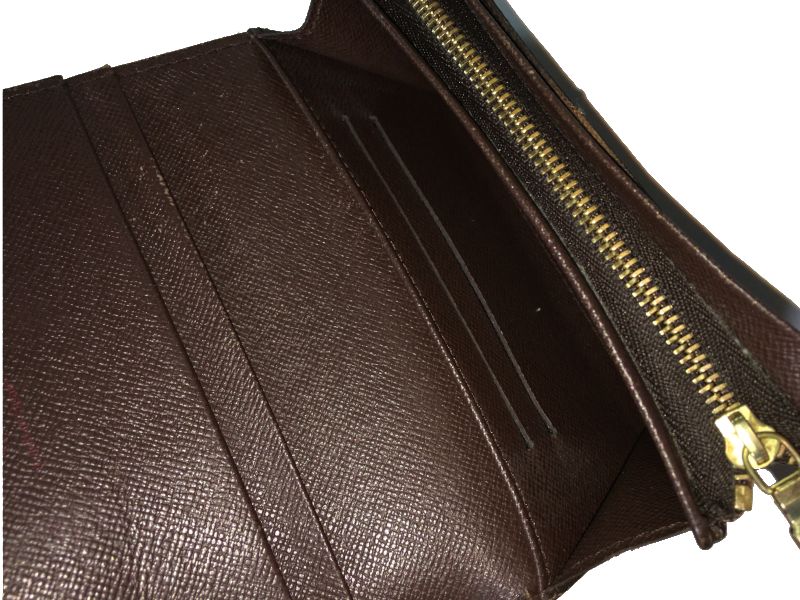 LouisVuitton ダミエ ポルトフォイユトレゾール N61736 中古 ルイヴィトン ブランド コンパクト財布 小物 服飾