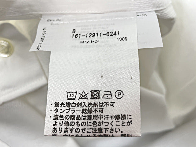 ETRO エトロ コットン シャツ 中古 ペイズリー ホワイト メンズ ブランド おしゃれ