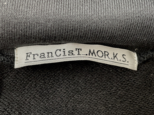 FranCisT_MOR.K.S. フランシストモークス スパンコール ジップアップ パーカー 1 中古 ブラック 黒 メンズ Sサイズ ベロア ラインストーン おしゃれ