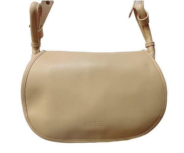 BREE ブリー レザー ショルダーバッグ 中古 ヌメ革 ベージュ 本革 レディース 鞄 おしゃれ