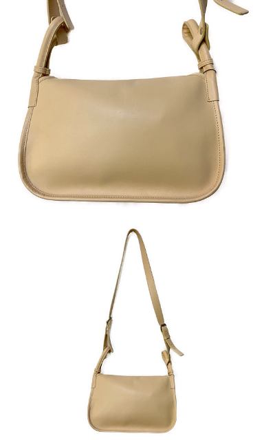 BREE ブリー レザー ショルダーバッグ 中古 ヌメ革 ベージュ 本革 レディース 鞄 おしゃれ