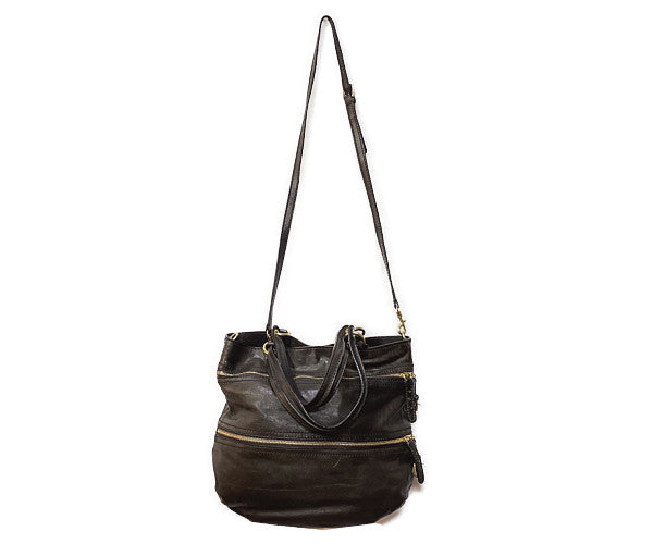 DOLCE & GABBANA ドルチェ&ガッバーナ レザー トートバッグ 中古 ブラウン 茶 鞄 レディース ブランド