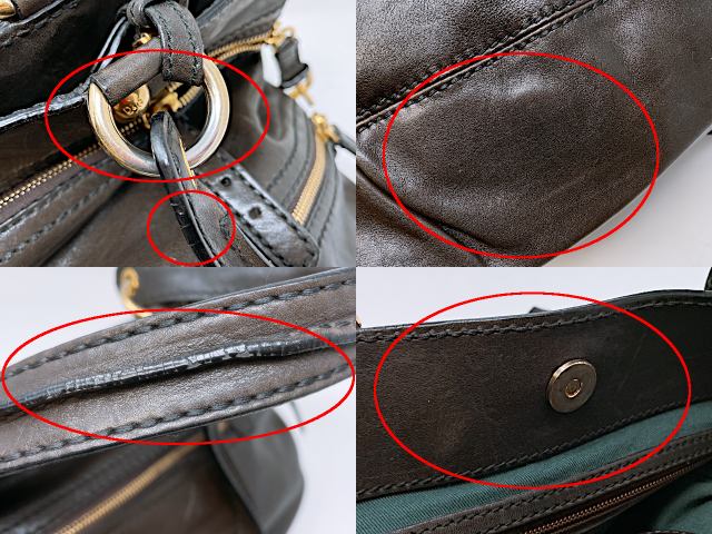 DOLCE & GABBANA ドルチェ&ガッバーナ レザー トートバッグ 中古 ブラウン 茶 鞄 レディース ブランド