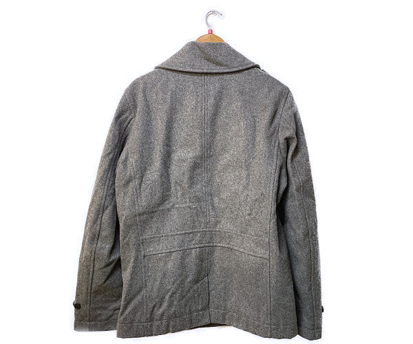 DIESEL ディーゼル ウール混 ピーコート XLサイズ 中古 グレー メンズ アウター 冬物 おしゃれ ブランド