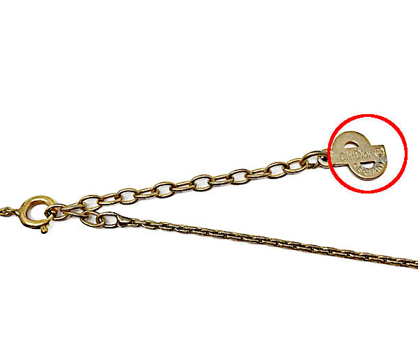 Christian Dior クリスチャンディオール レッドストーン ハート ネックレス 中古 アクセサリー ジュエリー ヴィンテージ ビンテージ レディース