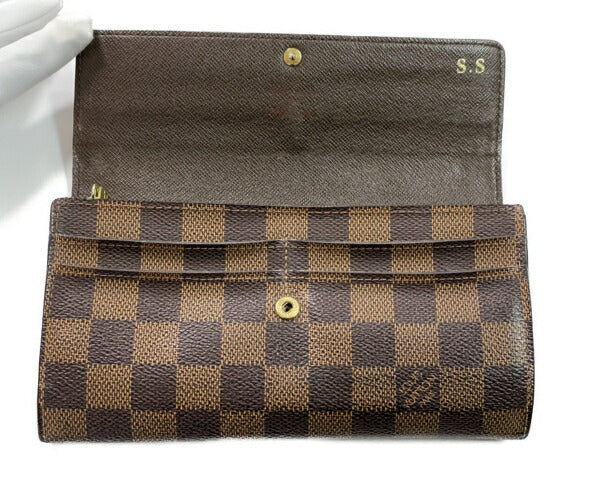 LOUIS VUITTON ダミエ ポルトフォイユサラ N61734 中古 ルイヴィトン 2つ折り長財布 ブランド メンズ レディース