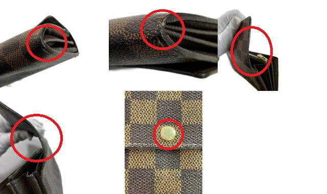 LOUIS VUITTON ダミエ ポルトフォイユサラ N61734 中古 ルイヴィトン 2つ折り長財布 ブランド メンズ レディース