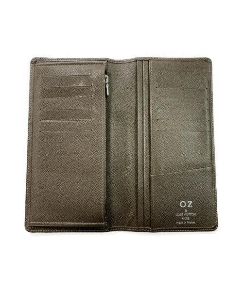 LOUIS VUITTON タイガ ポルトフォイユブラザ M32578 中古 ルイヴィトン 2つ折り長財布 レザー 本革 ブランド 小銭 カード