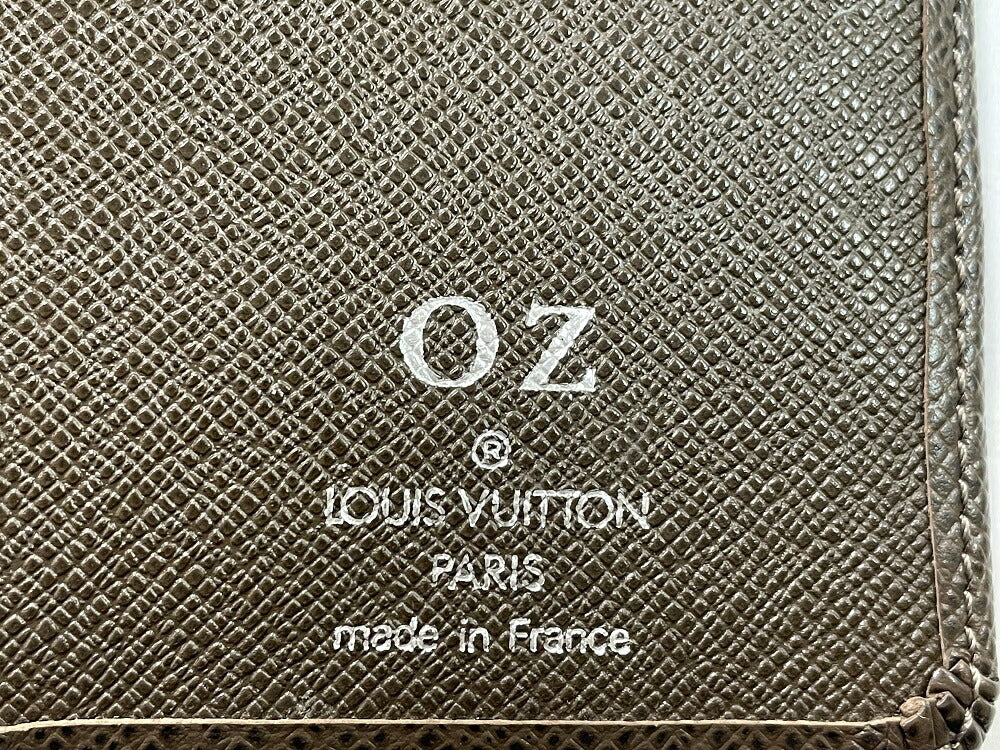 LOUIS VUITTON タイガ ポルトフォイユブラザ M32578 中古 ルイヴィトン 2つ折り長財布 レザー 本革 ブランド 小銭 カード