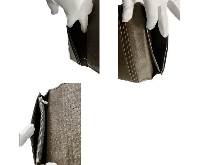 LOUIS VUITTON タイガ ポルトフォイユブラザ M32578 中古 ルイヴィトン 2つ折り長財布 レザー 本革 ブランド 小銭 カード