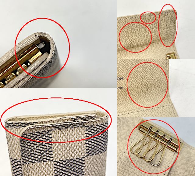 LOUIS VUITTON ルイヴィトン ダミエアズール ミュルティクレ4 N60020 中古 CT0194 キーケース 4連 ブランド 鍵 ユニセックス メンズ