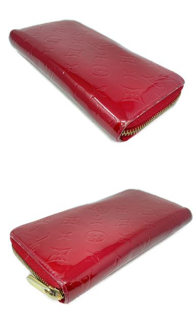 LOUIS VUITTON ルイヴィトン ヴェルニ ジッピーウォレット M90200 中古 CA4008 ラウンドファスナー スリーズ レッド 赤 財布