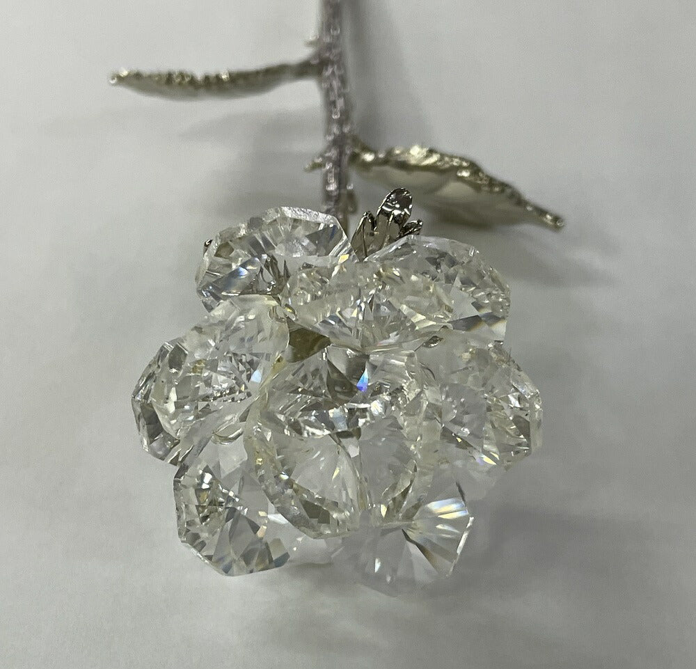 ノブレス クリスタル ローズ 中古 Noblesse crystal バラ インテリア オブジェ 置物 花 フラワー