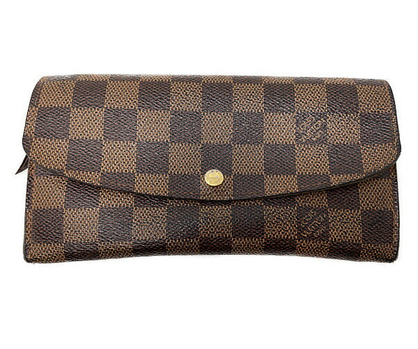 LOUIS VUITTON ルイヴィトン ダミエ ポルトフォイユ エミリー N63019 中古  CA1112 二つ折り 長財布 ウォレット ブラウン ブランド