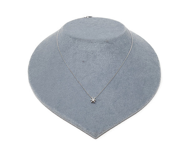 Pt850 1P ダイヤ 0.20ct ネックレス 中古 アクセサリー ジュエリー ダイヤモンド プラチナ レディース