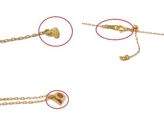 K18 1P ダイヤ 0.10ct ひし形 ネックレス 中古 アクセサリー ジュエリー ゴールド 18金 ダイヤモンド