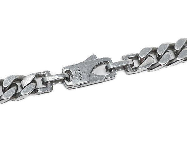 GUCCI グッチ インターロッキングG シルバー925 ネックレス 中古 1561FI アクセサリー ジュエリー メンズ GG ダブルG 銀 ブランド