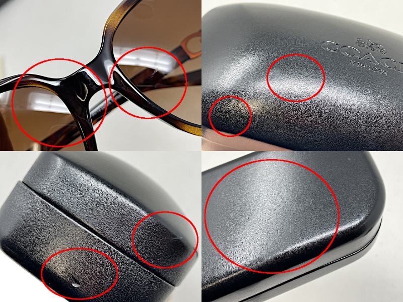 COACH コーチ HC8145 L948 512013 サングラス 中古 オーバル ブラウン ロゴ レディース おしゃれ ブランド