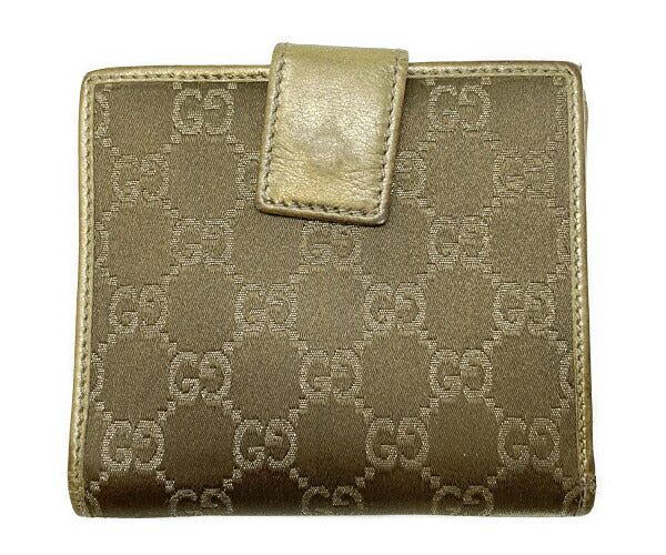GUCCI グッチ GGキャンバス プリンシー Wホック財布 中古 167465 2184 二つ折り ベージュ ウォレット ブランド リボン