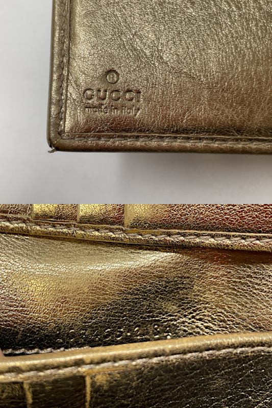 GUCCI グッチ GGキャンバス プリンシー Wホック財布 中古 167465 2184 二つ折り ベージュ ウォレット ブランド リボン