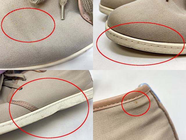 Salvatore Ferragamo サルヴァトーレフェラガモ キャンバス デザートブーツ 約25.5cm 中古 ショート ベージュ 7 メンズ ブランド シューズ 靴 シンプル