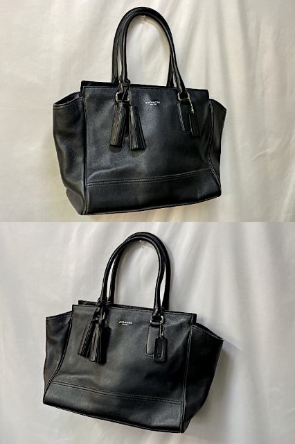 COACH コーチ レガシー キャンダスキャリーオール レザー ハンドバッグ 中古 19890 ブラック 黒 鞄 ブランド トート レディース