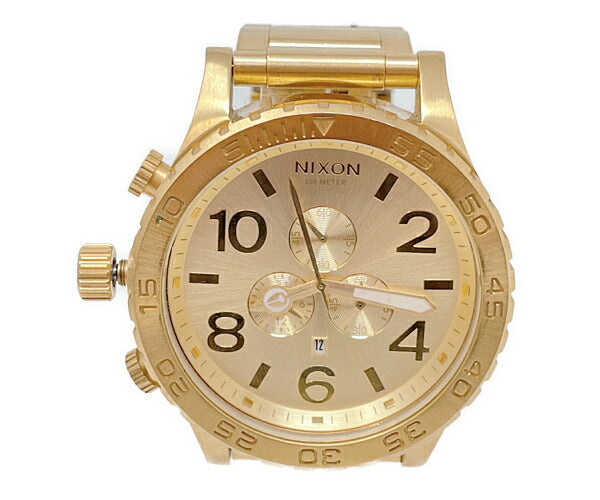 NIXON ニクソン 51-30 CHRONO クォーツ 腕時計 中古 ゴールド 金色 メンズ クロノグラフ アナログ ブランド