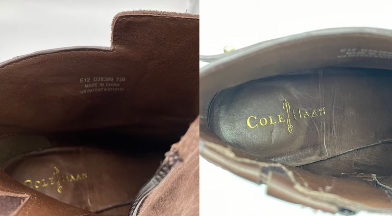 未使用品 コールハーン×ナイキ スウェード ブーツ 24.5 中古 Cole Haan NIKE ウォータープルーフ ショート 靴 シューズ