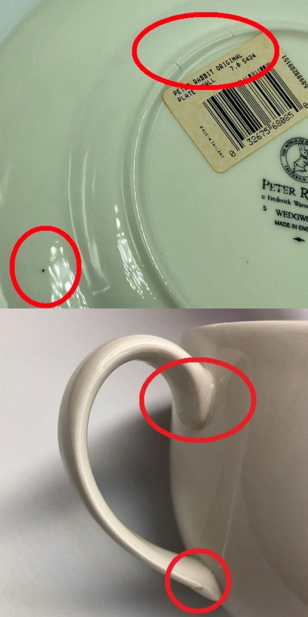 Wedgwood ウェッジウッド ピーター ラビット カップ&ソーサー、プレート ペアセット 中古 ティーカップ 洋食器 ブランド コーヒー 紅茶 おしゃれ かわいい