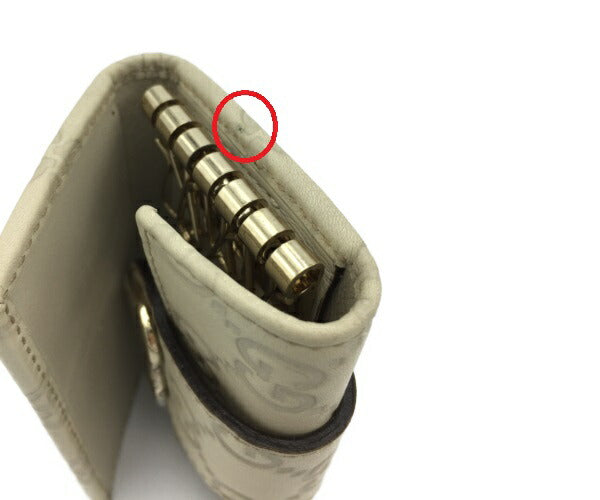 GUCCI グッチシマ 6連キーケース 中古 未使用 GG キーフック ホワイト