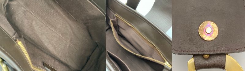 Chloe C金具 レザーハンドバッグ 中古 クロエ コンパクト ブラウン ゴールド金具